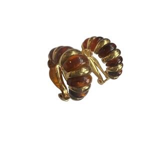 Vintage Joan Rivers Shrimp Clip Earrings